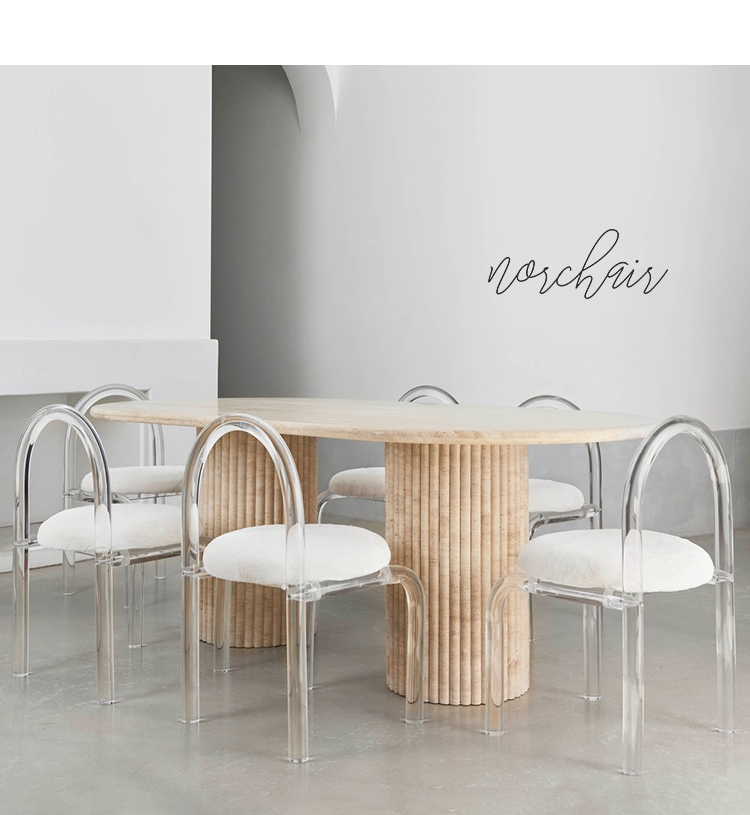 Crystal Chair Household Light Luxury Backrest Chair Designer Transparent Dressing Stool Crystal Chair Crystal Chair Household Light Luxury Backrest Chair Designer Transparent Dressing Stool Crystal Chair