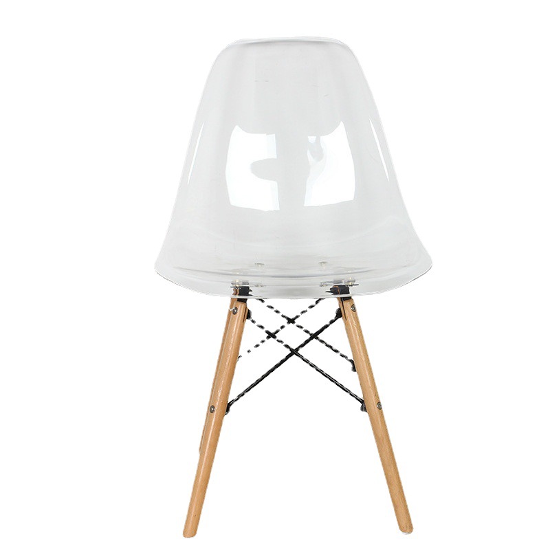 Crystal Chair  Simple Transparent Home Backrest Ins Internet Celebrity Dressing Table Crystal Makeup Stool