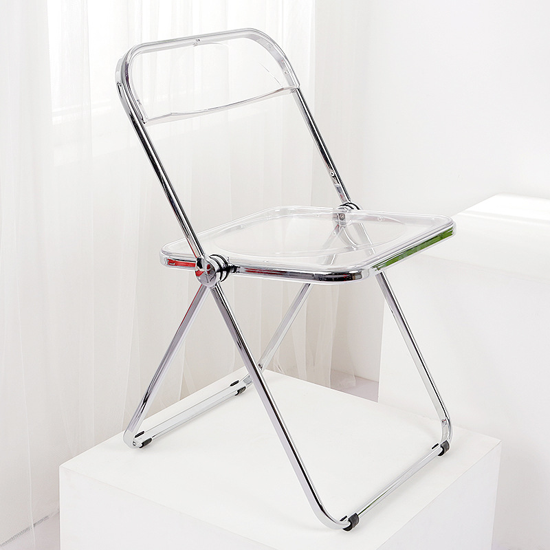 Crystal Chair Clothing Store Backrest Folding Acrylic Plastic Crystal Chair Makeup Table and Chair Style