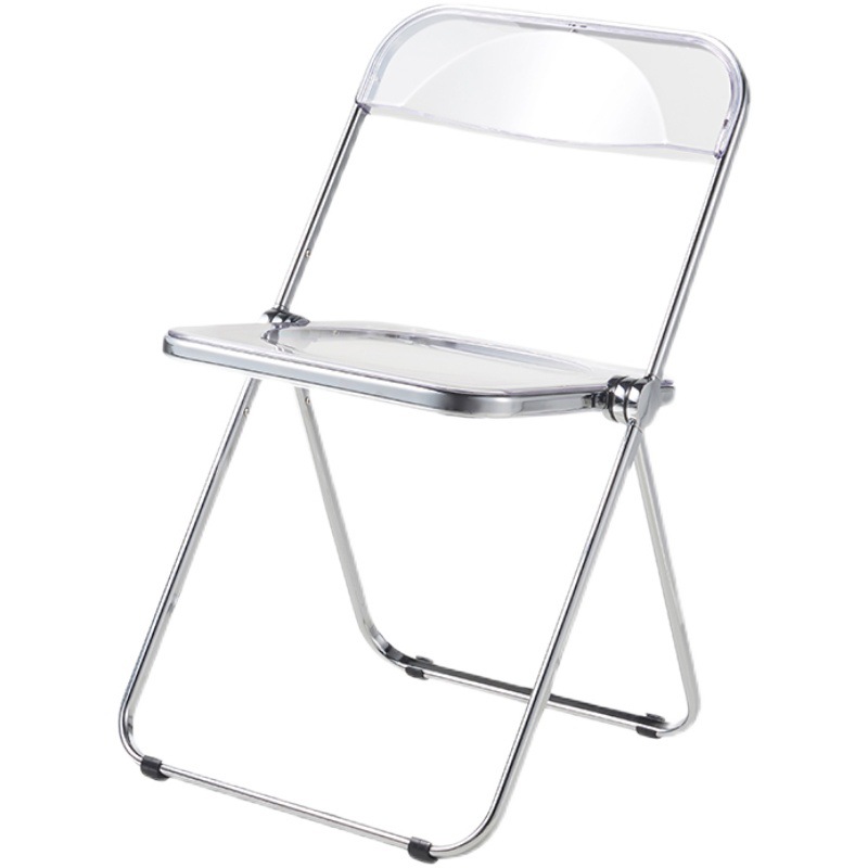 Crystal Chair Clothing Store Backrest Folding Acrylic Plastic Crystal Chair Makeup Table and Chair Style