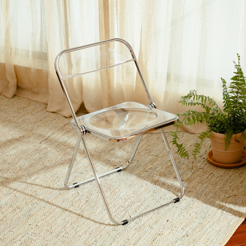 Crystal Chair  Acrylic Crystal Dining Chair Ins Makeup Stool Subnet Red Women&#039;s Clothing Store Photo Chair