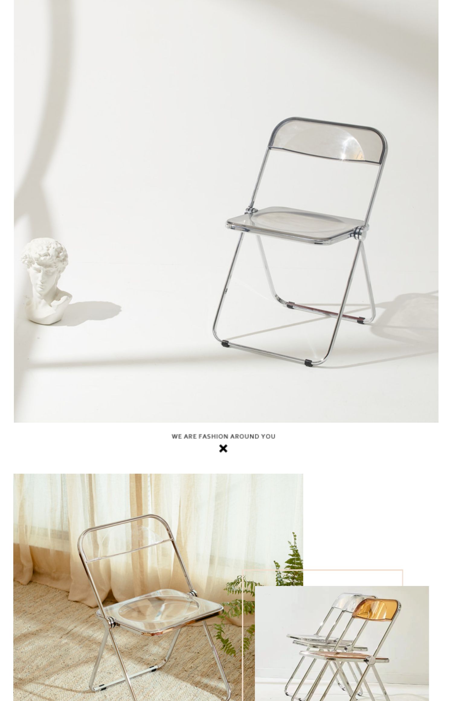 Crystal Chair  Acrylic Crystal Dining Chair Ins Makeup Stool Subnet Red Women's Clothing Store Photo Chair