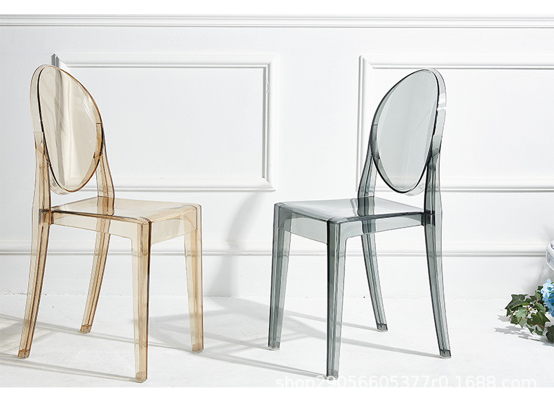 Dining Chair Transparent Light Chair Wedding Ins Style Conference Chair Nordic Ghost Devil Crystal Chair Crystal Chair
