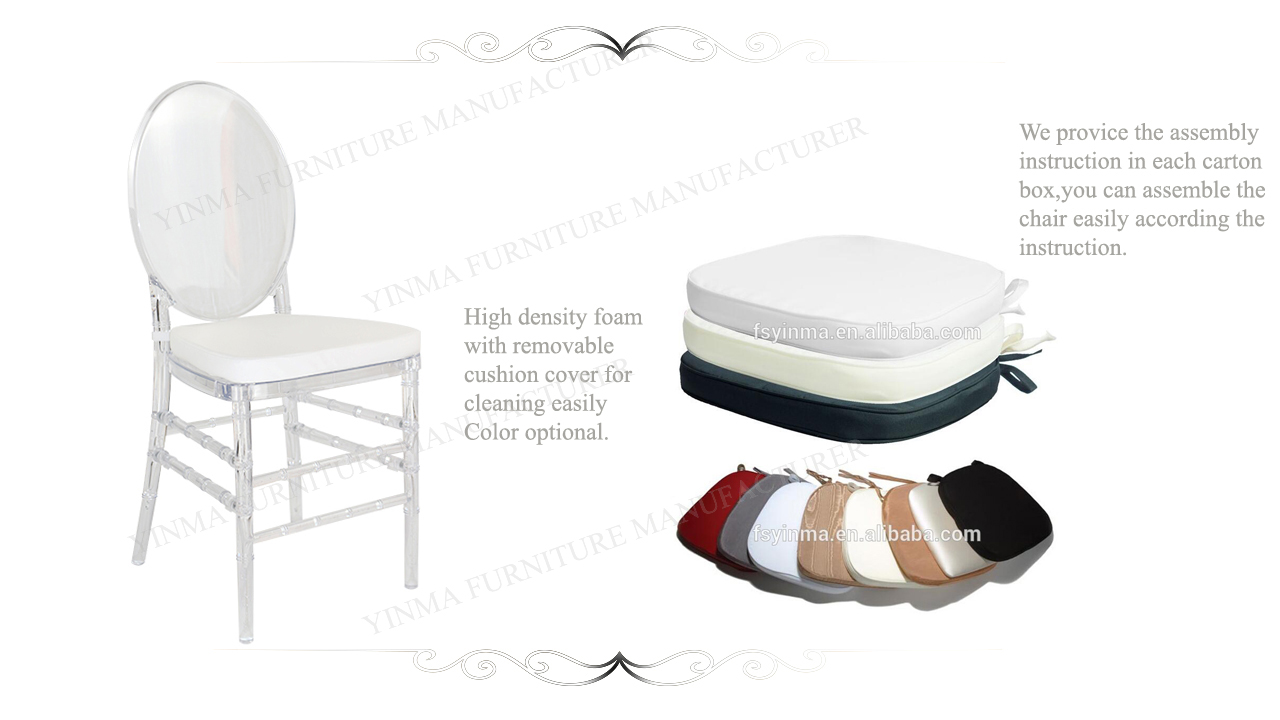 Wedding Bamboo Chair Transparent Plastic Resin Chair Acrylic Crystal Hotel Banquet Backrest Chair Crystal Chair