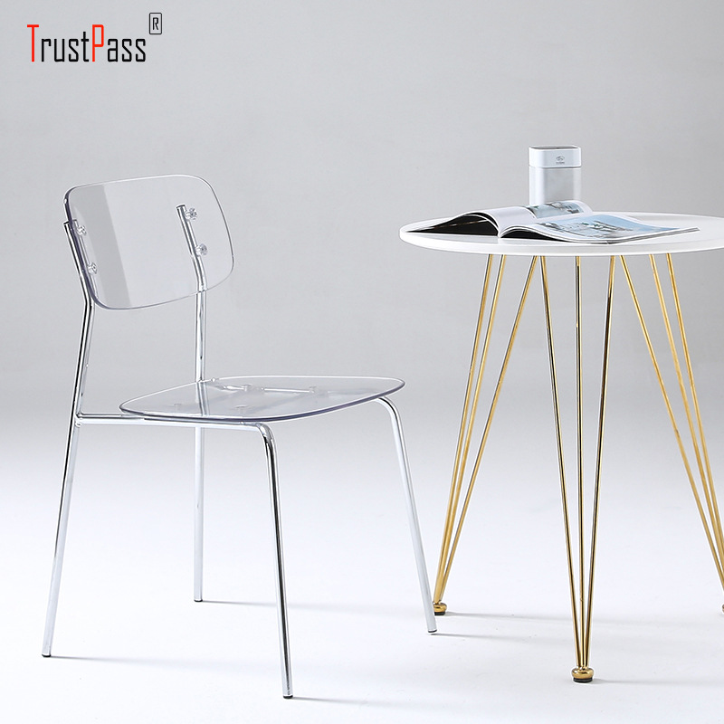Crystal Chair  Ins Internet Celebrity Acrylic Plastic Crystal Chair Designer Chair Photo Negotiation Chair