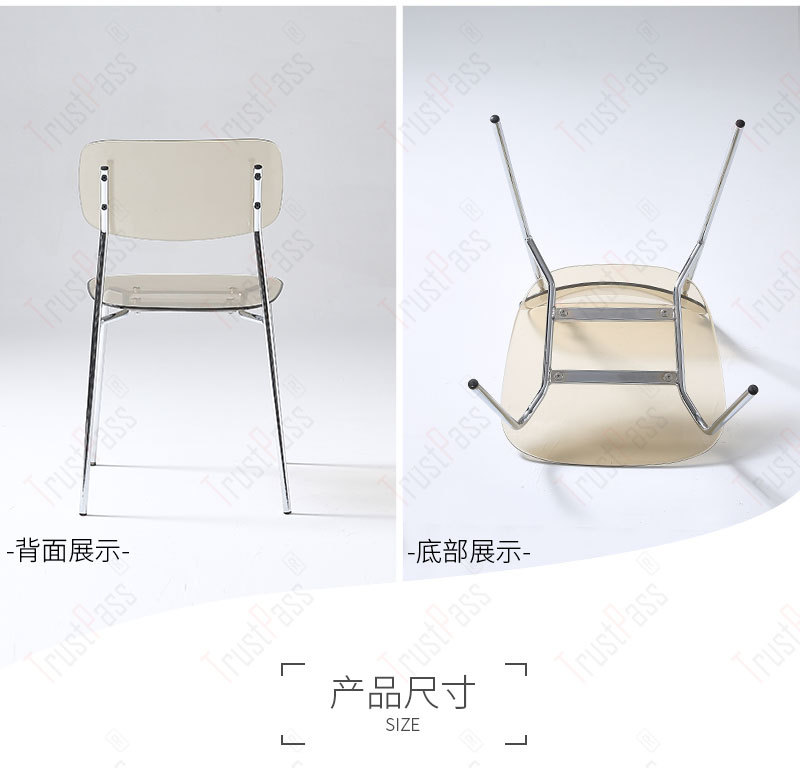 Crystal Chair  Ins Internet Celebrity Acrylic Plastic Crystal Chair Designer Chair Photo Negotiation Chair