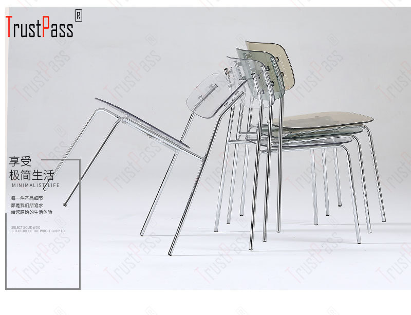 Crystal Chair  Ins Internet Celebrity Acrylic Plastic Crystal Chair Designer Chair Photo Negotiation Chair