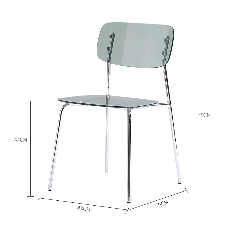 Crystal Chair  Ins Internet Celebrity Acrylic Plastic Crystal Chair Designer Chair Photo Negotiation Chair