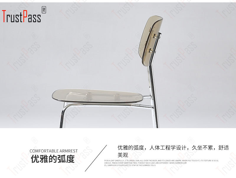 Crystal Chair  Ins Internet Celebrity Acrylic Plastic Crystal Chair Designer Chair Photo Negotiation Chair