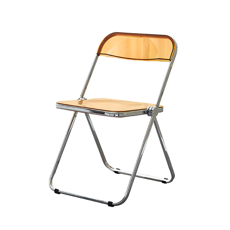 Transparent Folding Chair Acrylic Crystal Chair Designer Photo Negotiation Folding stool