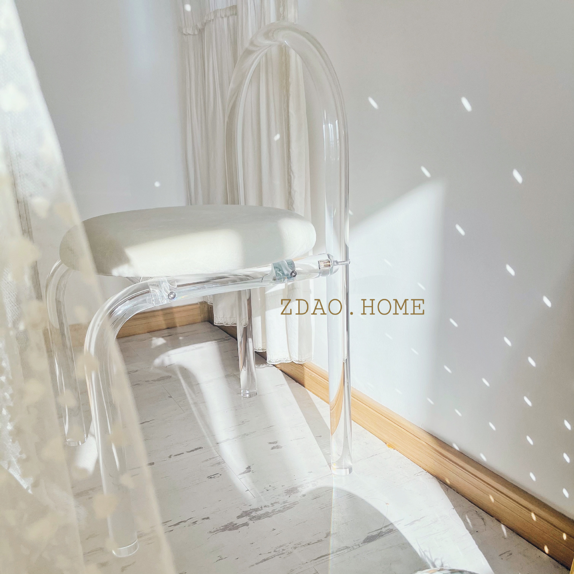Chair Transparent Acrylic Ins Chair Celebrity Theme Restaurant Photo Crystal Dining Chair Princess Chair