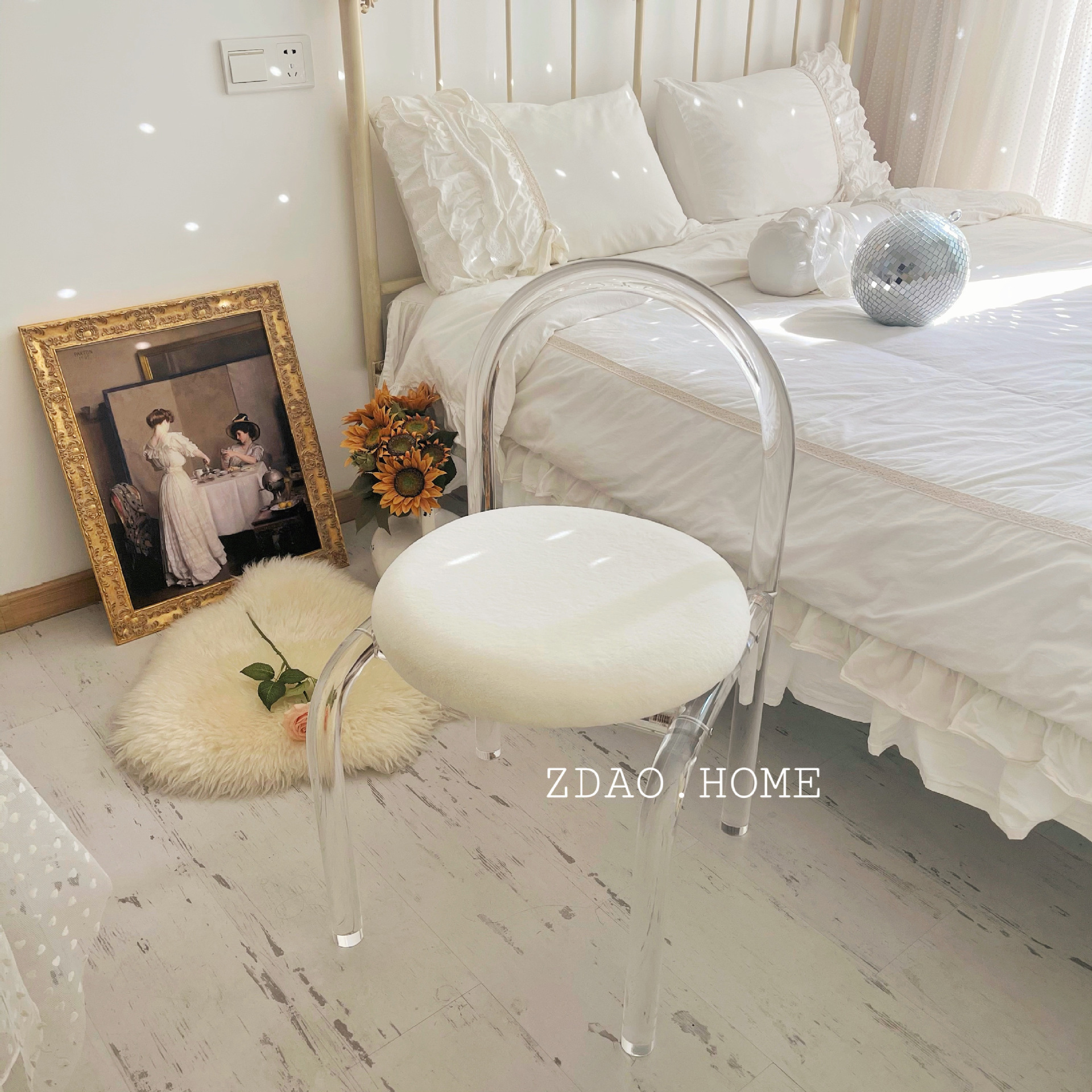 Chair Transparent Acrylic Ins Chair Celebrity Theme Restaurant Photo Crystal Dining Chair Princess Chair