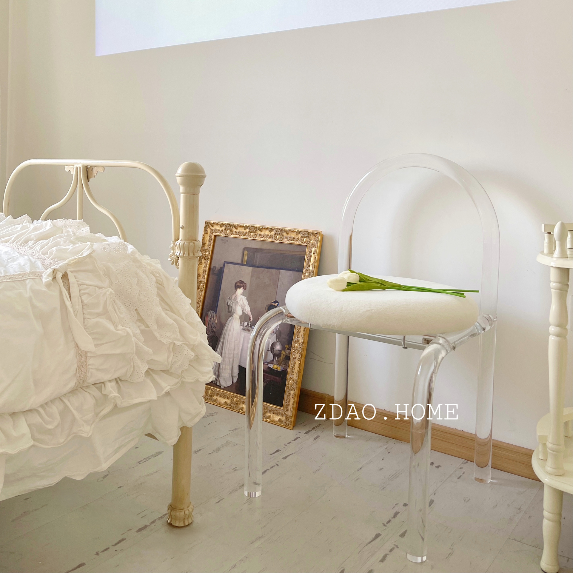 Chair Transparent Acrylic Ins Chair Celebrity Theme Restaurant Photo Crystal Dining Chair Princess Chair