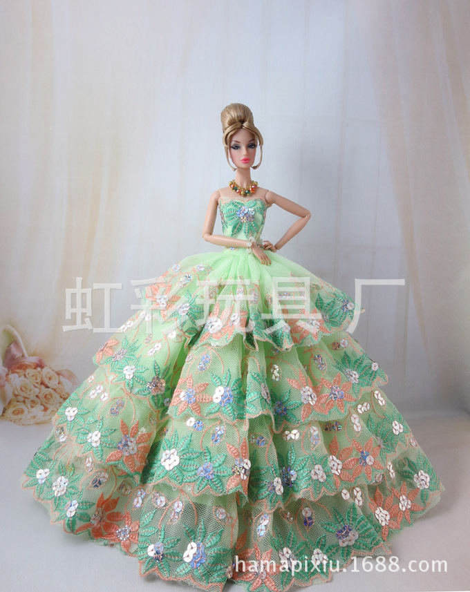 White Trailing Wedding Dress with Veil Dress-up Doll 30cm Wedding Dress 2020 Generation E-Commerce Ping