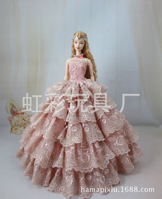 White Trailing Wedding Dress with Veil Dress-up Doll 30cm Wedding Dress 2020 Generation E-Commerce Ping