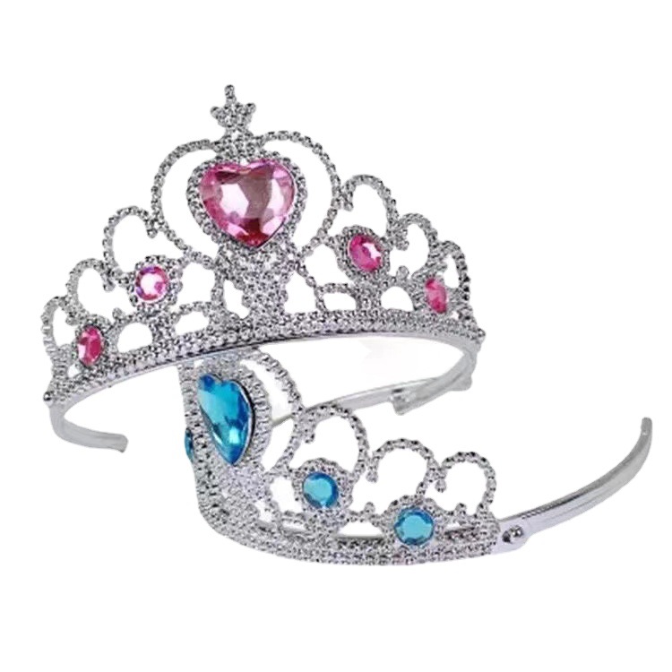 New Crown Veil Children&#039;s Travel Ornament Wedding Garland Lace Princess Headwear Garland Luminous Veil