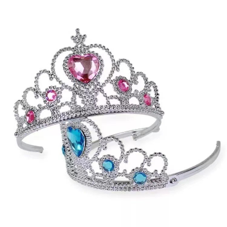 New Crown Veil Children's Travel Ornament Wedding Garland Lace Princess Headwear Garland Luminous Veil