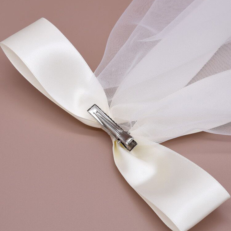 New Bow Tassel Veil Super Fairy Short Veil Veil Bride Wedding Dress Accessories Studio Photography Trip Shoot Makeup