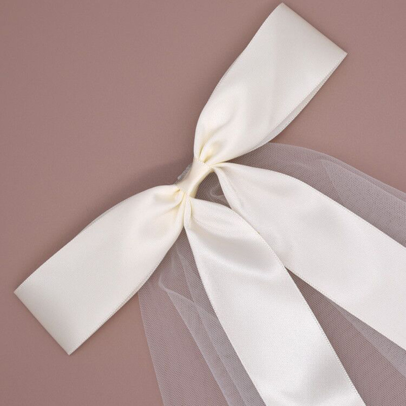 New Bow Tassel Veil Super Fairy Short Veil Veil Bride Wedding Dress Accessories Studio Photography Trip Shoot Makeup