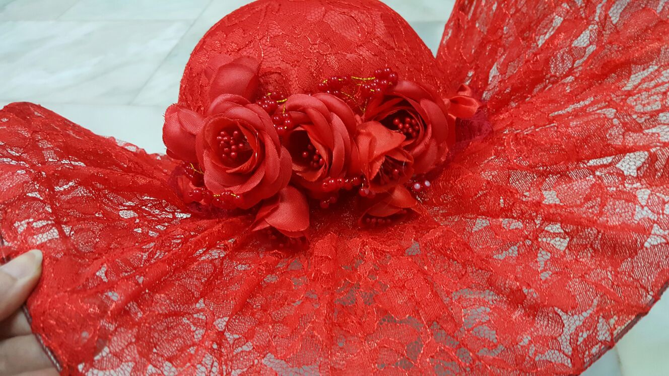 Flower Veil Top Hat Hair Accessories Barrettes Large Hat Pearl Socialite Lace Photo Studio Accessories Wedding Hat