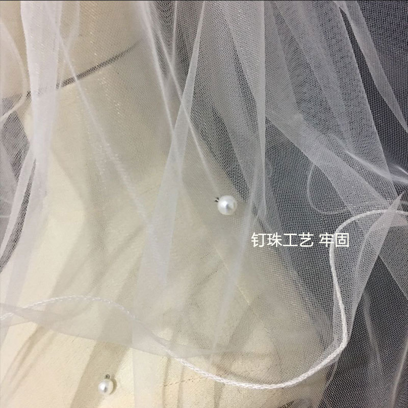 Super Fairy Mori Style Ribbon Bow Bridal Veil Wedding Fashion Photography Organza License Small Veil
