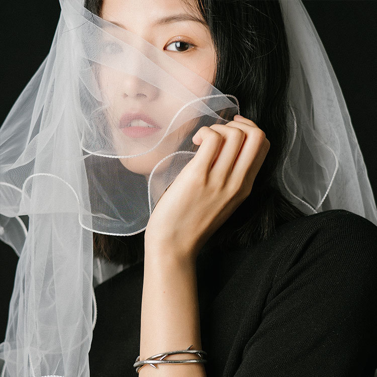 Super Fairy Mori Style Ribbon Bow Bridal Veil Wedding Fashion Photography Organza License Small Veil Super Fairy Mori Style Ribbon Bow Bridal Veil Wedding Fashion Photography Organza License Small Veil