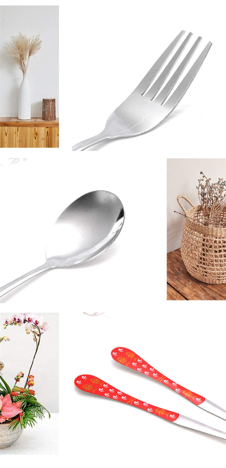 Wedding Favors Stainless Steel Tableware Three-Piece Portable Tableware Set (Chopsticks + Spoon + Fork)