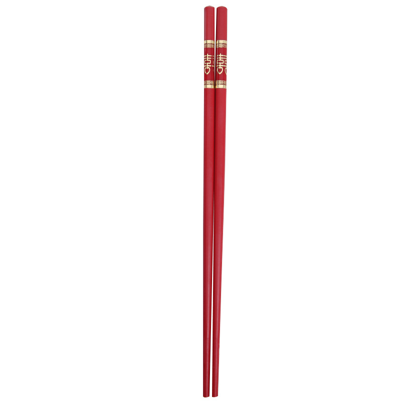 Hot Sale Red Wedding Household Tableware RED DOUBLE HAPPINESS Wedding Chopsticks