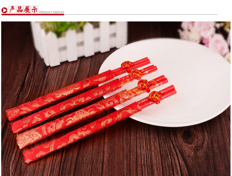 Wedding Chopsticks of Chopsticks Festive Red Chopsticks Wedding Couple Dowry Props Chopsticks Wedding Supplies