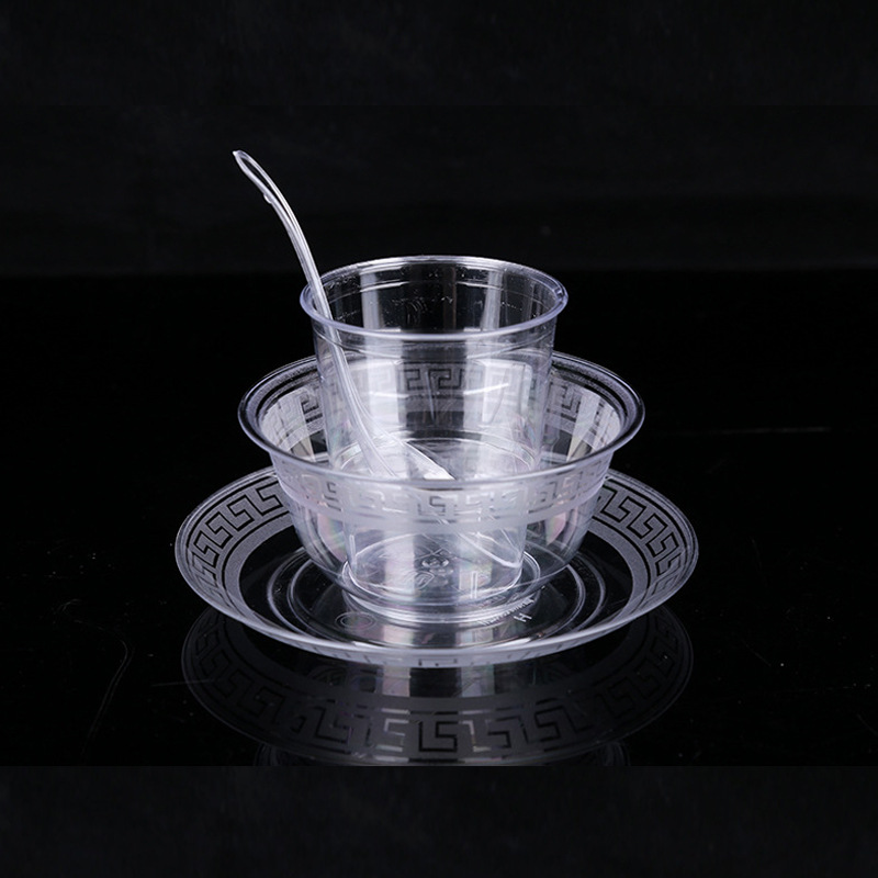 Bowl Chopsticks Set FourPiece Set Home Wedding Banquet Environmental Protection HighGrade Hard Plastic Bowl Dish Picnic
