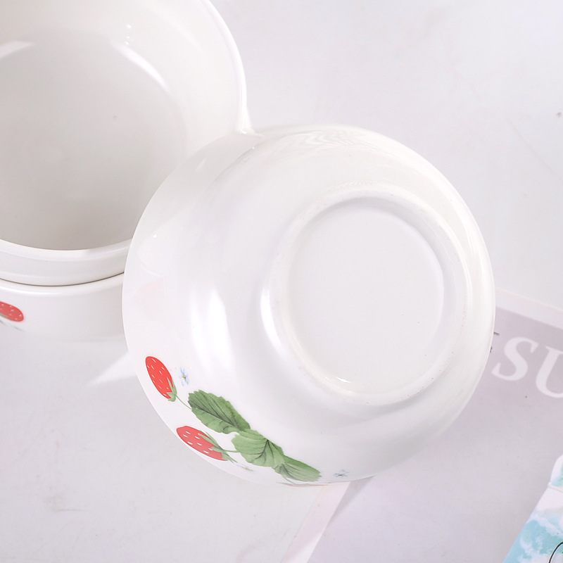 cartoon calf eat rice bowl strawberry ceramic bowl tableware business will sell chopsticks set wedding with hand gifts cartoon calf eat rice bowl strawberry ceramic bowl tableware business will sell chopsticks set wedding with hand gifts
