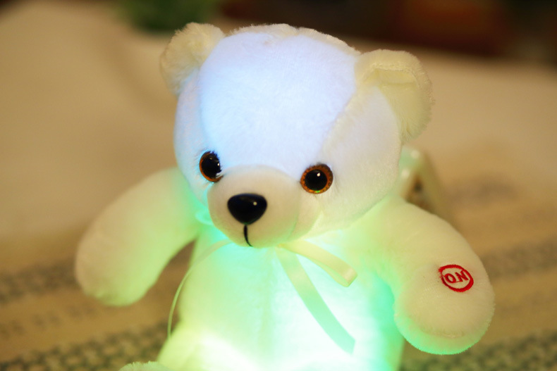 Cross-Border Luminous Bear Bow Tie Teddy Bear Ragdoll Plush Toy Built-in Led Seven-Color Lights Luminous Hair Generation Cross-Border Luminous Bear Bow Tie Teddy Bear Ragdoll Plush Toy Built-in Led Seven-Color Lights Luminous Hair Generation