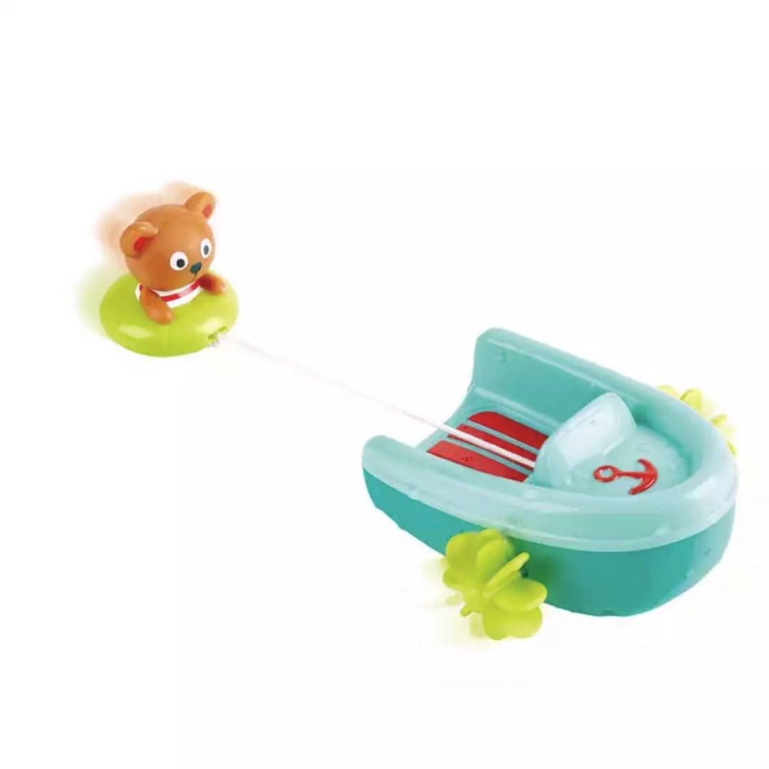 [Officially Authorized] German Hape Teddy Bear Water Skiing Warrior Boat Bath Toy One Piece Dropshipping