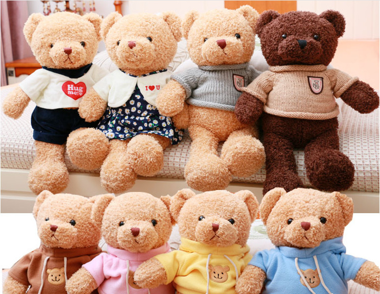 Wholesale Teddy Bear Doll Plush Toys Children's Pillow Ragdoll Night Market Ferrule Gift Present Floor Push Stall