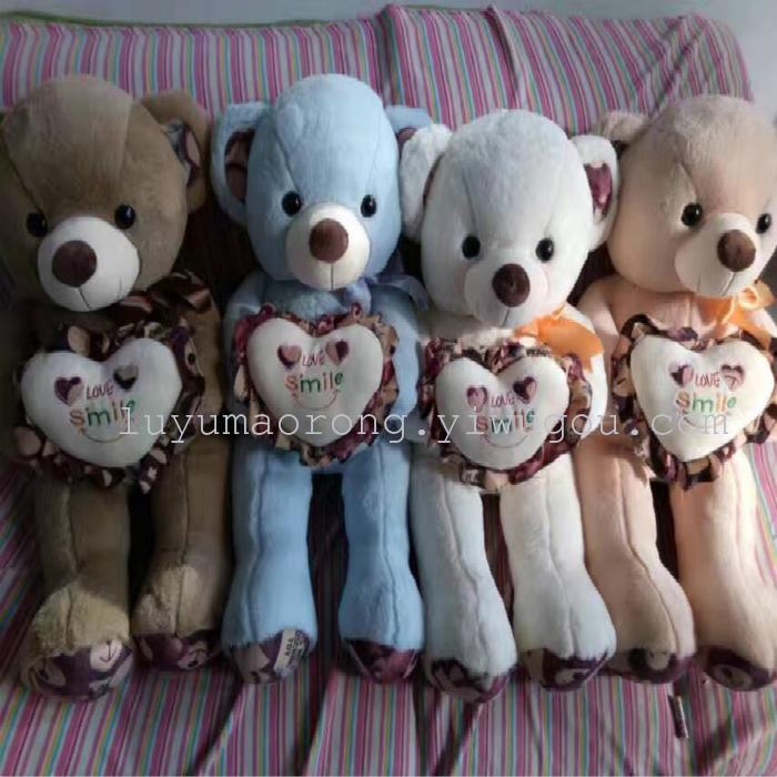 Teddy bear doll bear bear large doll LED luminous printing tie