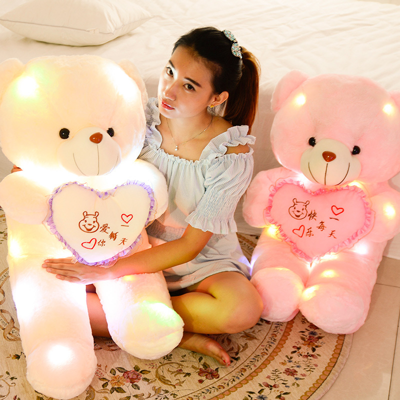 Hot Sale Teddy Bear Doll Plush Toys Doll Luminous Toy Bear Ragdoll Birthday Gift One Product Dropshipping