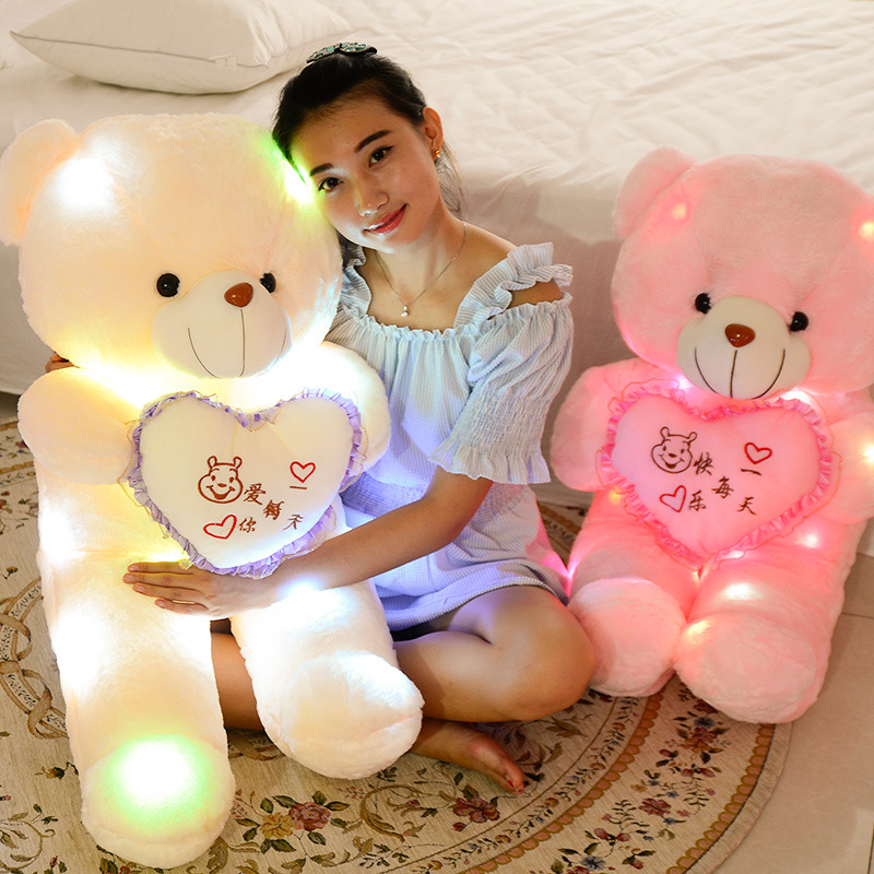 Hot Sale Teddy Bear Doll Plush Toys Doll Luminous Toy Bear Ragdoll Birthday Gift One Product Dropshipping
