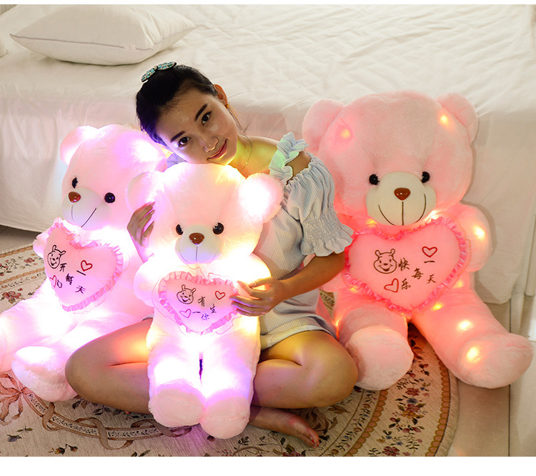 Hot Sale Teddy Bear Doll Plush Toys Doll Luminous Toy Bear Ragdoll Birthday Gift One Product Dropshipping