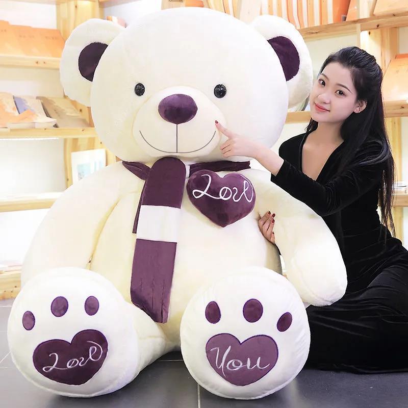 Large Free Shipping Bear Internet Celebrity Product Teddy Bear Doll Plush Hair Doll TikTok Stall Toy Bear