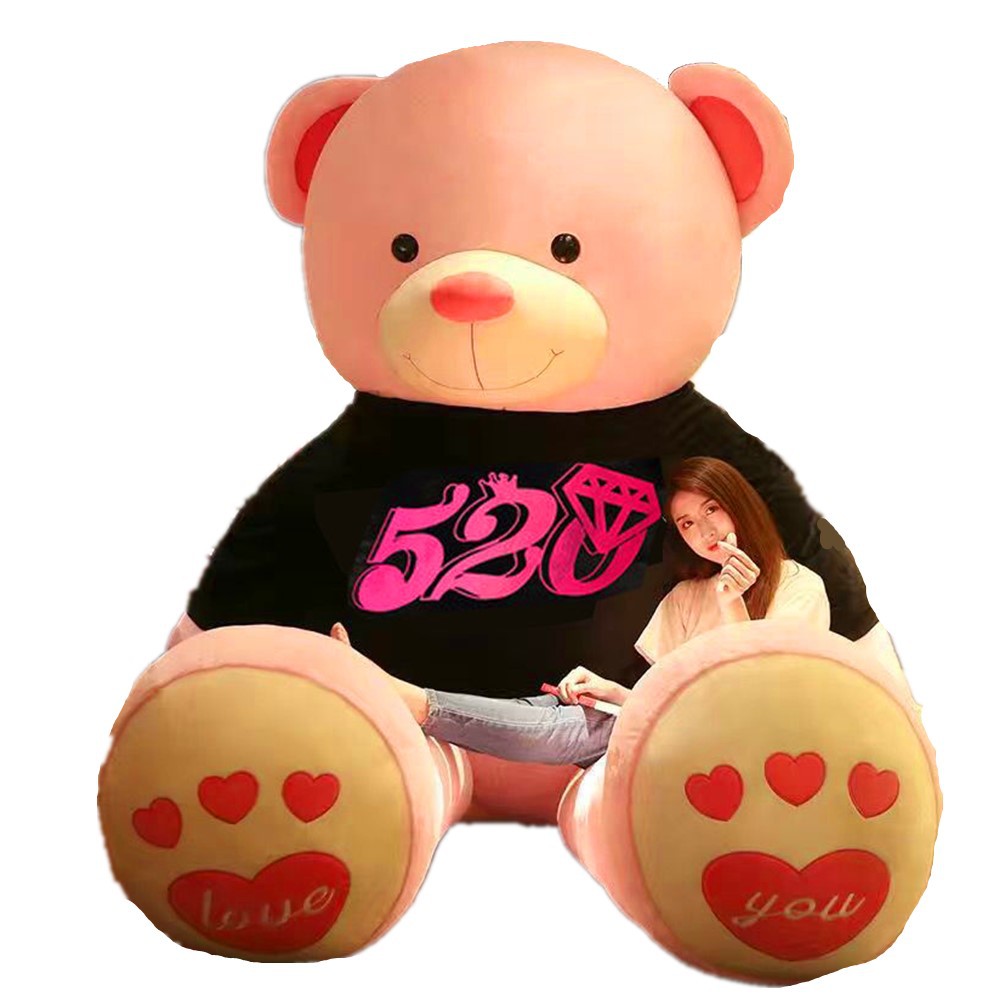 Large Free Shipping Bear Internet Celebrity Product Teddy Bear Doll Plush Hair Doll TikTok Stall Toy Bear
