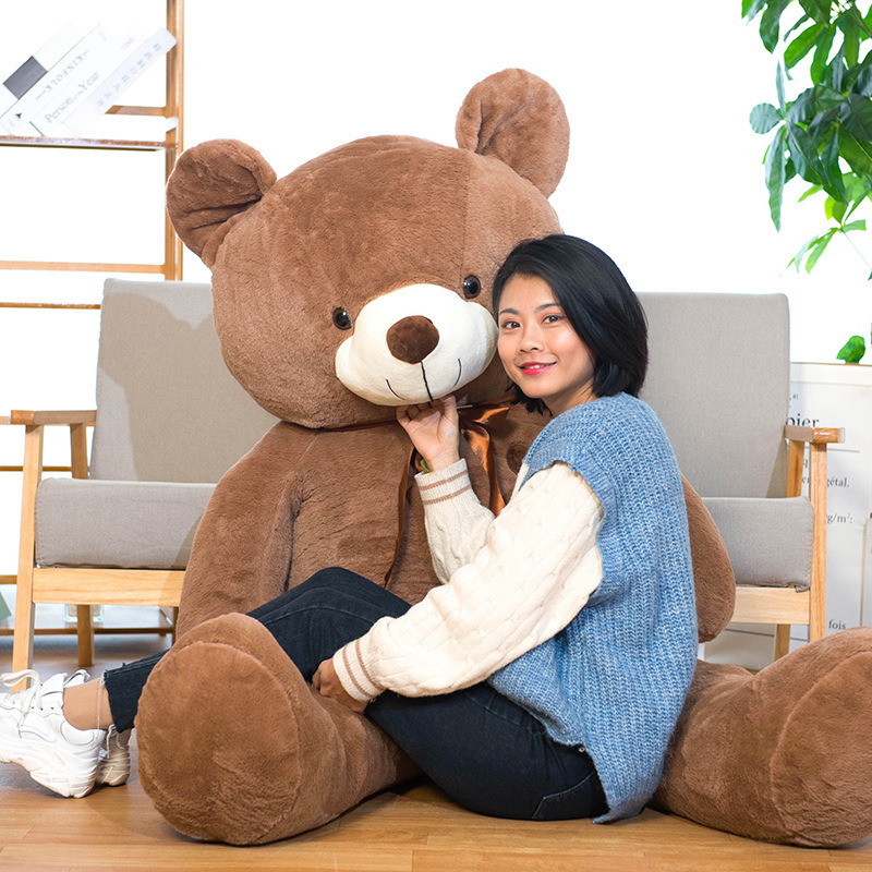 Large Free Shipping Bear Internet Celebrity Product Teddy Bear Doll Plush Hair Doll TikTok Stall Toy Bear