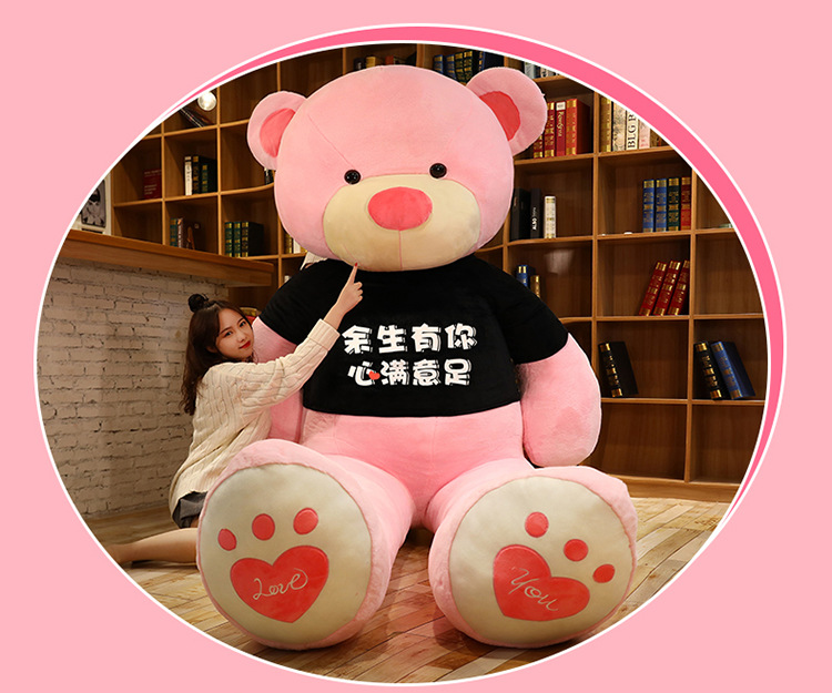 Large Free Shipping Bear Internet Celebrity Product Teddy Bear Doll Plush Hair Doll TikTok Stall Toy Bear