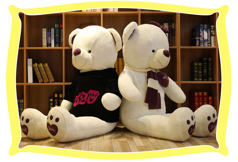 Large Free Shipping Bear Internet Celebrity Product Teddy Bear Doll Plush Hair Doll TikTok Stall Toy Bear
