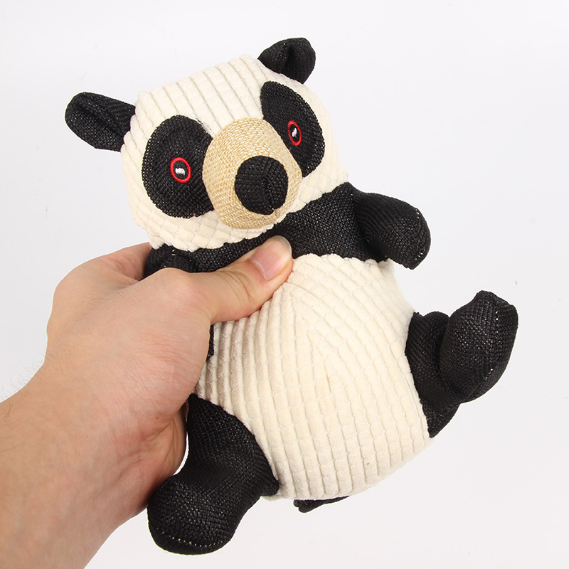 Plush cotton and linen bite resistant vocal teddy bear dog toy for dogs