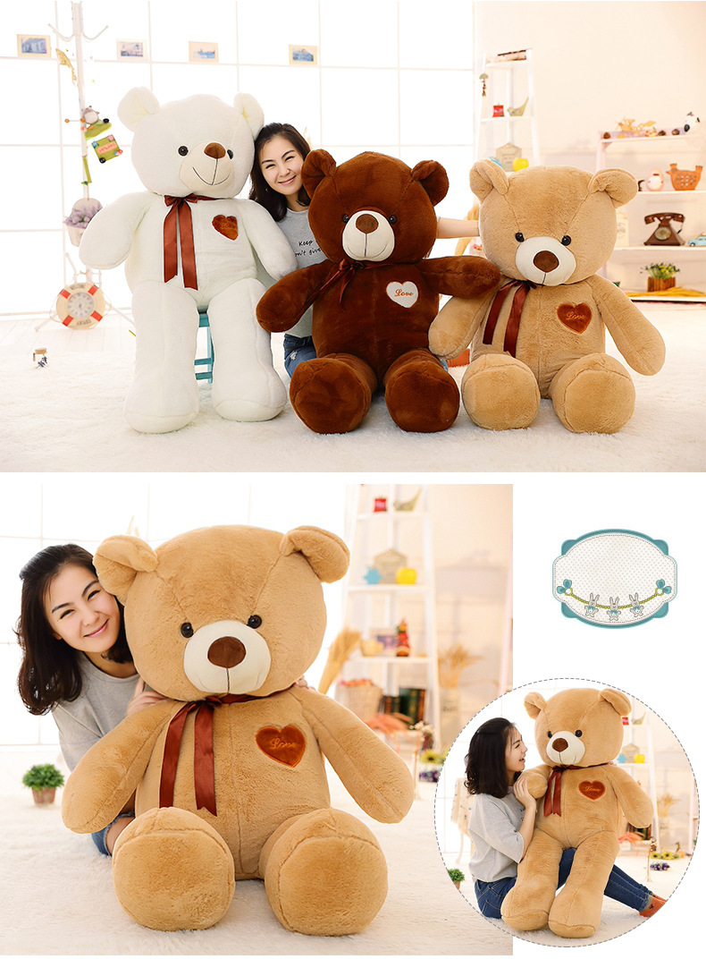 Cute Plush Loving Heart Teddy Bear Doll Oversized Love Hugging Bear Plush Toy Valentine's Day Girls' Gifts Cute Plush Loving Heart Teddy Bear Doll Oversized Love Hugging Bear Plush Toy Valentine's Day Girls' Gifts