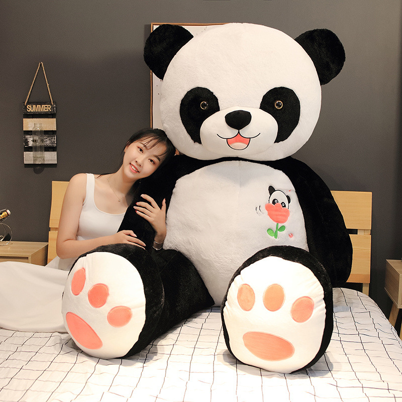 Smile Giant Panda Doll BEBEAR Teddy Bear Ragdoll Doll Cute Plush Toy Large Size Girls&#039; Gifts