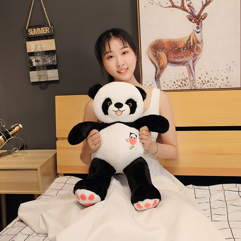 Smile Giant Panda Doll BEBEAR Teddy Bear Ragdoll Doll Cute Plush Toy Large Size Girls&#039; Gifts