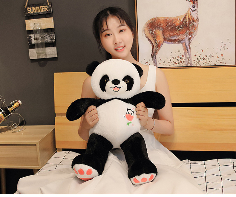 Smile Giant Panda Doll BEBEAR Teddy Bear Ragdoll Doll Cute Plush Toy Large Size Girls' Gifts