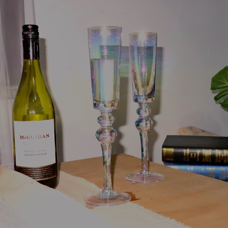 Streamer Rainbow Champagne Glass Crystal Glass Sparkling Wine Glass Dessert Wine Glass Sparkling Wine Cup Ritual Goblet