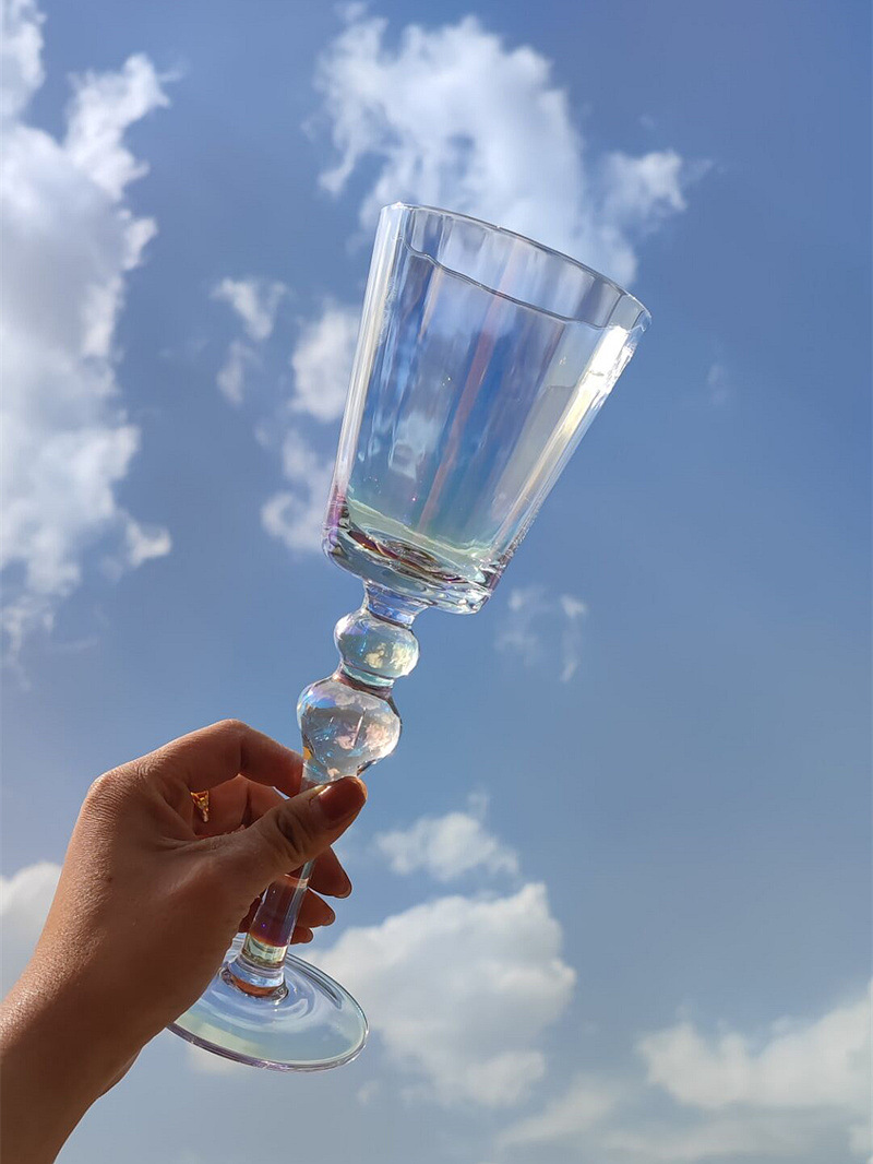 Streamer Rainbow Champagne Glass Crystal Glass Sparkling Wine Glass Dessert Wine Glass Sparkling Wine Cup Ritual Goblet